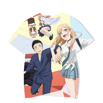 Anime My Dress-Up Darling Marin Kitagawa Camiseta Cosplay Navidad Fiesta 3D Impreso Casual